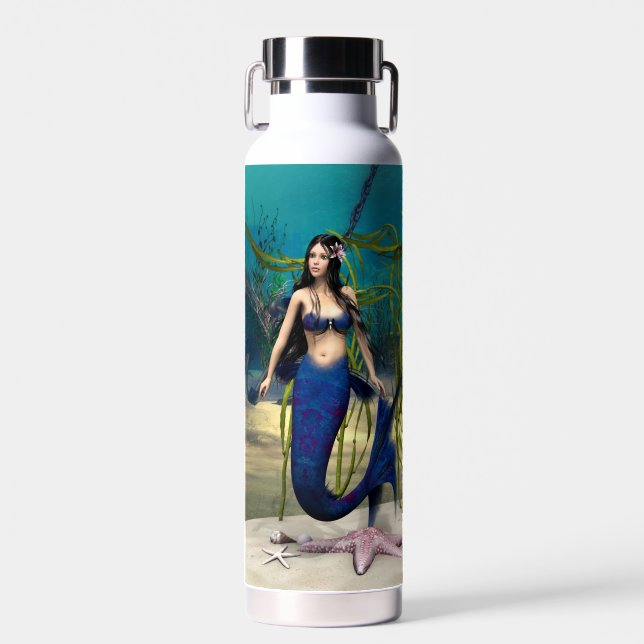 Bouteille D'eau Sirène bleue (Avant)