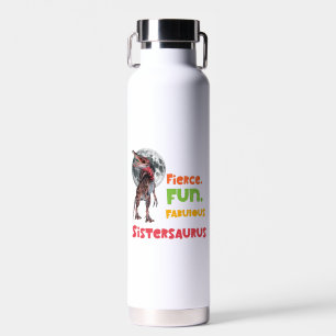 Bouteille D'eau Sistersaurus Équipe de dinosaures sœurs appariées 