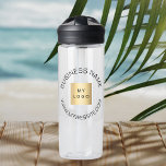 Bouteille D'eau Site du logo de l'entreprise<br><div class="desc">Personnalisez et ajoutez votre logo d'entreprise,  votre nom et votre URL de site Web</div>
