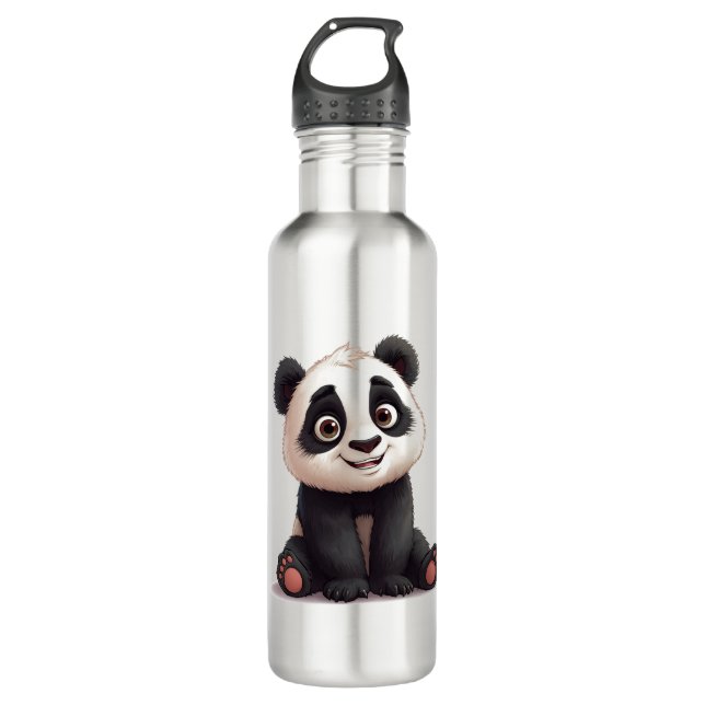 Bouteille D'eau Sitting Panda Bear Cartoon Illustration Artwork (Devant)