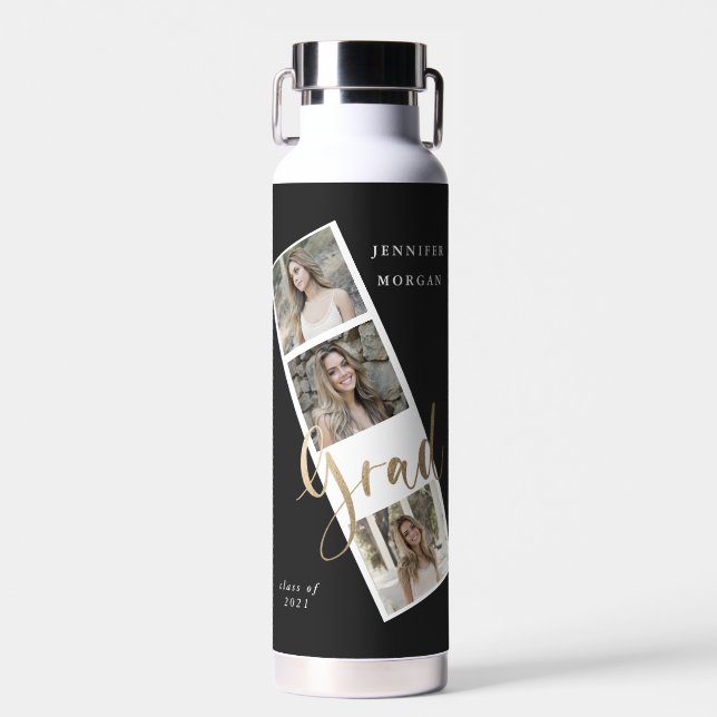 Bouteille D'eau Six photo collage graduation Water Bottle (Avant)