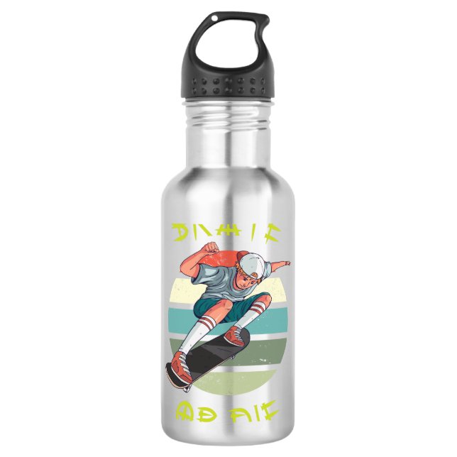 Bouteille D'eau Skate ou die Skateboarder Garçon (Devant)