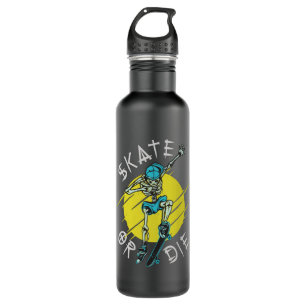Bouteille D'eau Skate ou die Skeleton Skateboarder