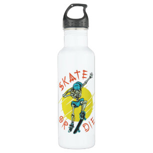 Bouteille D'eau Skate ou meurs Squelette Skateboardeur