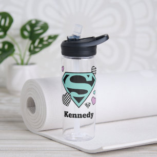 Bouteille D'eau Skater Girl Supergirl Coeurs S-Shield