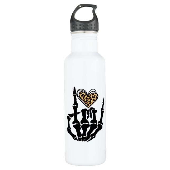 Bouteille D'eau Skeleton Heart Hands Classic (Devant)