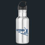 Bouteille D'eau Skier de l'Alaska d'Alyeska<br><div class="desc">Située dans la belle Girdwood Alaska près d'Anchorage,  la station de ski d'Alyeska est un paradis de vacances en montagne. Ce superbe design a un skieur qui fait un saut avec un texte audacieux.</div>