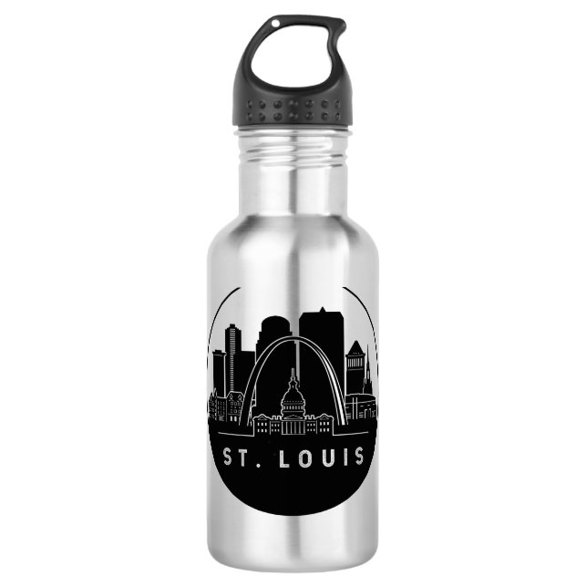 Bouteille D'eau Skyline de Saint-Louis Missouri (Devant)