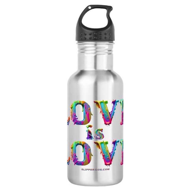Bouteille D'eau SlipperyJoe amour est l'amour goutte à goutte de f (Devant)