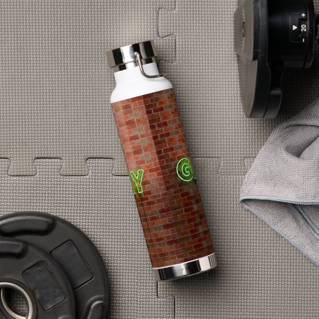 Bouteille D'eau SlipperyJoe illuminé néon gay signe lumineux vif (Couvercle)