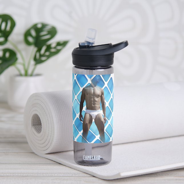 Bouteille D'eau SlipperyJoe musculaire homme six pack abs mâle bla (Yoga)