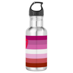 Bouteille D'eau SlipperyJoe rouge à lèvres drapeau de la fierté le