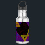 Bouteille D'eau SlipperyJoe's Happy Hanoukka Star de David menorah<br><div class="desc">SlipperyJoe's Happy Hanoukka Star of David menorah Dreidel Célébration artistique bougies Hébreu juif Chanoukah cadeaux décorations judaïsme religion culture pratiques religieuses traditions géométrie symbolique design profondeur contraste ordre symétrie</div>