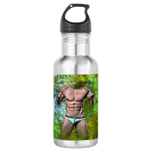 Bouteille D'eau SlipperyJoe's homme adulte très musclé torse nu