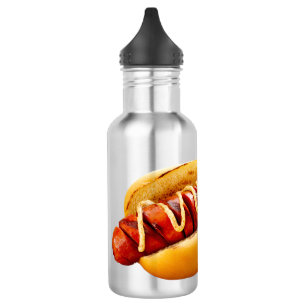 Bouteille D'eau SlipperyJoe's hot dog ambiance estivale BBQ niché