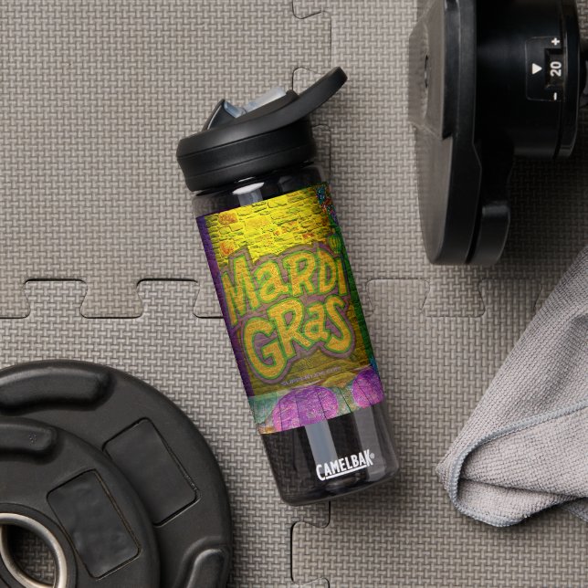 Bouteille D'eau SlipperyJoe's Mardi Gras Colliers de perles doublo (Droite)