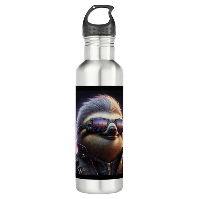 Bouteille D'eau Sloth Cyberpunk (Devant)