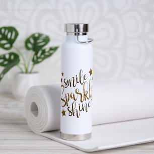 Bouteille D'eau Smile Sparkine Shine Gold Parties scintillant Moti