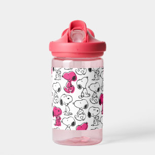 Bouteille D'eau Snoopy Black & Magenta Motif