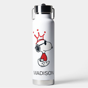 Bouteille D'eau Snoopy - Joe Cool Crown   Ajouter Votre Nom