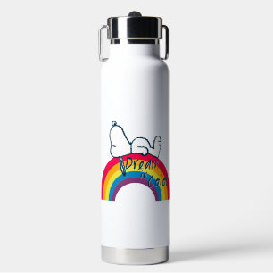 Bouteille D'eau Snoopy Rêver en couleur arc-en-ciel