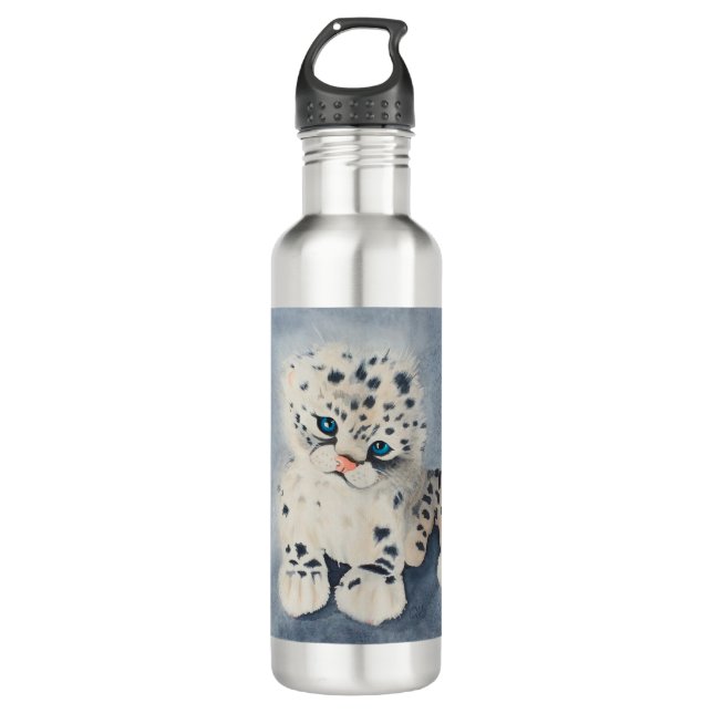 Bouteille D'eau Snow Leopard Baby Tumbler (Devant)