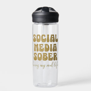Bouteille D'eau Sobre des médias sociaux