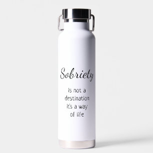 Bouteille D'eau Sobriety Affirmation Custom Recovery Center Logo