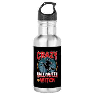 Bouteille D'eau Sorcier Halloween Fou Conception Broomstick Horreu