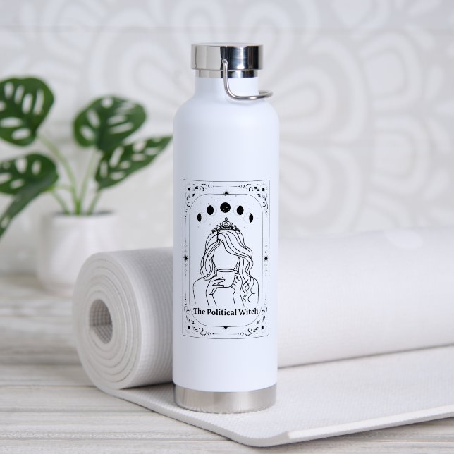 Bouteille D'eau Sorcière céleste féministe Tarot d'anniversaire Zo (Yoga (pivoté))