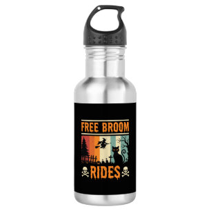 Bouteille D'eau Sorcière Chat de Rides de Balai Gratuits Halloween