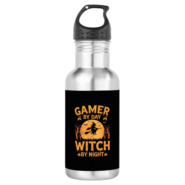 Bouteille D'eau Sorcière de jeu Halloween Conception de jeu (Devant)