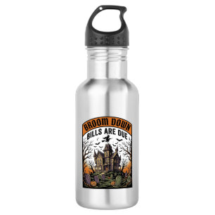 Bouteille D'eau sorcière de ramasseur de facture d'Halloween balai