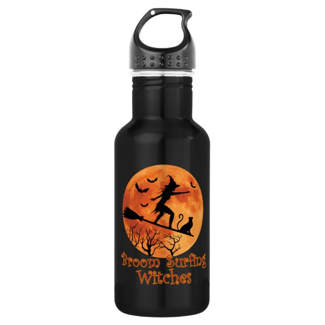 Bouteille D'eau Sorcières de surf - Drôle Halloween (Devant)