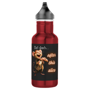 Bouteille D'eau Sourire Design de souris de régime pizza drôle