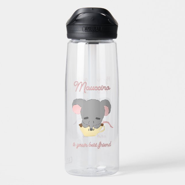 Bouteille D'eau Souris Cappuccino au cacao  (Arrière)
