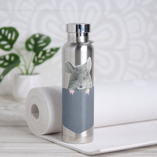 Bouteille D'eau Souris en bleu Jean Pocket