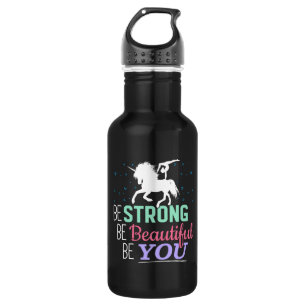 Bouteille D'eau Soyez forte, belle, vous - Licorne de gymnastique