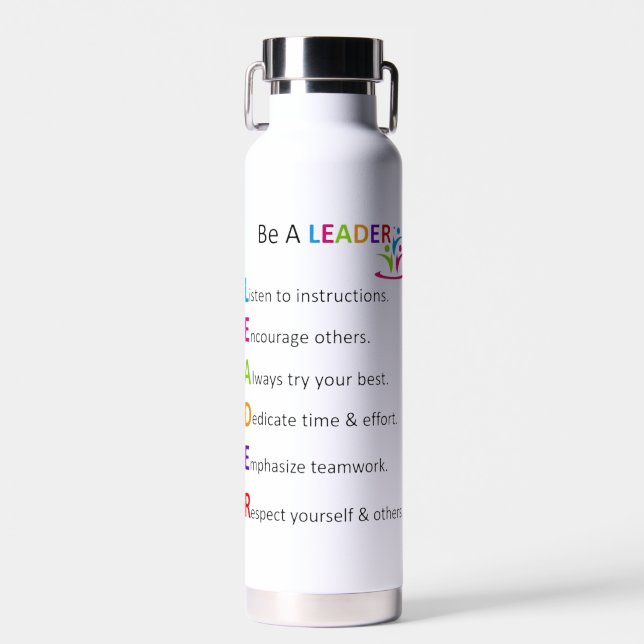 Bouteille D'eau Soyez UN LEADER Water Bottle (Avant)