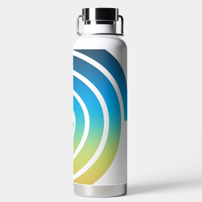 BOUTEILLE D'EAU SPIRALE BLEU ET VERT (Plage)