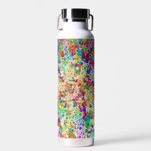 Bouteille D'eau Spirales de points colorés, peinture à la main 2