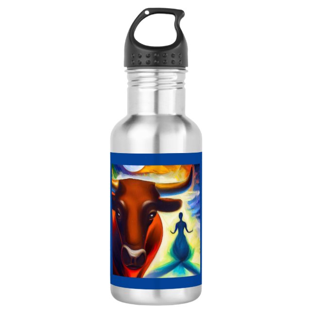 Bouteille D'eau Spirit Animal Ox 4 (Devant)