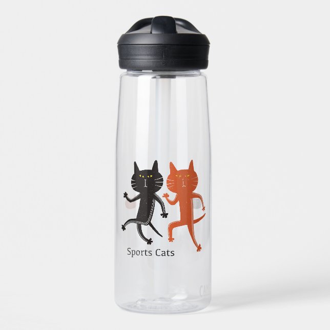 Bouteille D'eau Sports Cats Run! (Avant)
