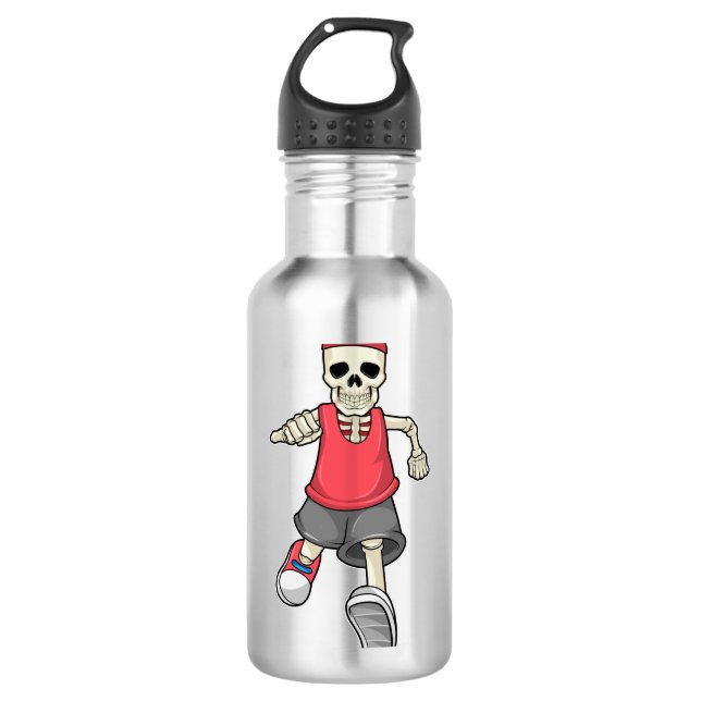 Bouteille D'eau Squelette à courir avec bandeau (Devant)
