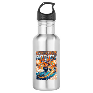 Bouteille D'eau Squelette de frappeur de jour de match des Pays-Ba