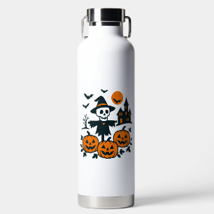 Bouteille D'eau Squelette éffrayant épouvantail et nuit hantée mai