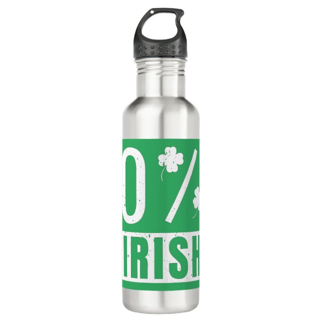 Bouteille D'eau St Patrick's Day 0% Irish Four Leaf Clover (Devant)