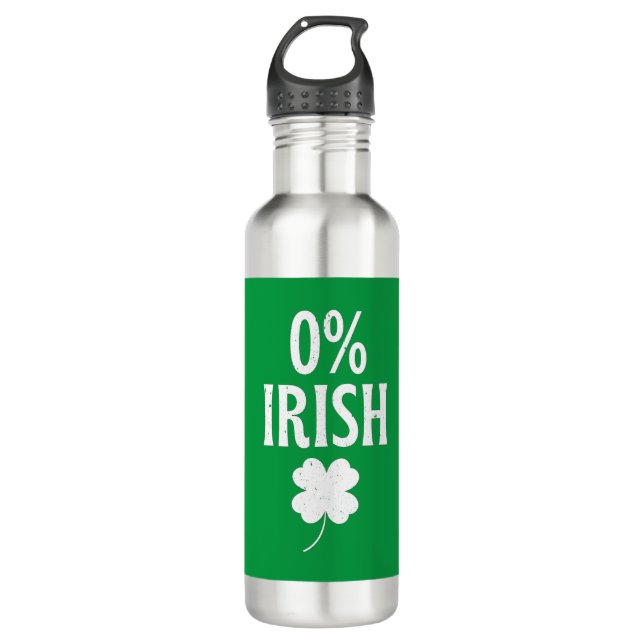 Bouteille D'eau St Patrick's Day 0% irlandais (Devant)