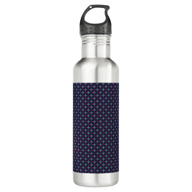 Bouteille D'eau Stainless steel water bottle with a black lid (Devant)