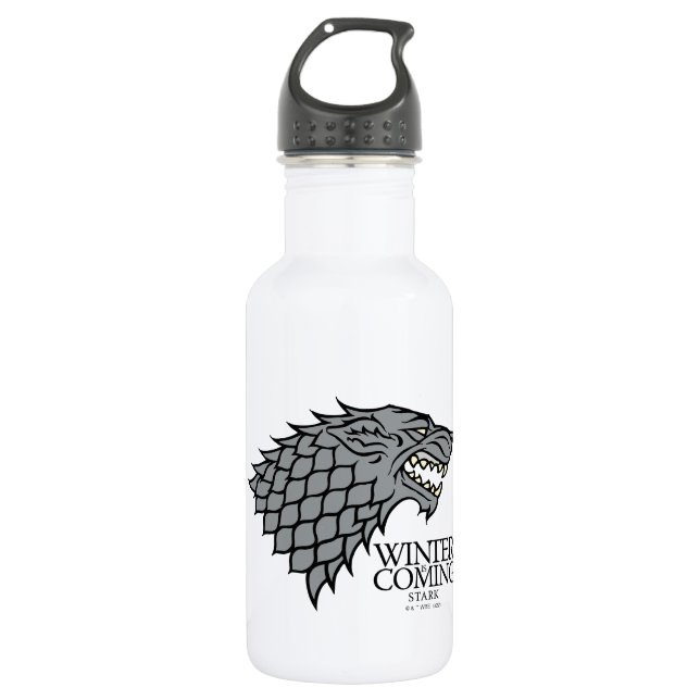 Bouteille D'eau Stark Sigil - L'Hiver Arrive (Devant)